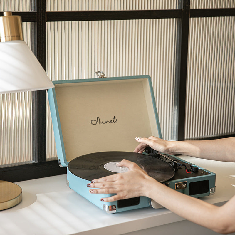 Vinyle platine Retro avec Valise portable en cuir
