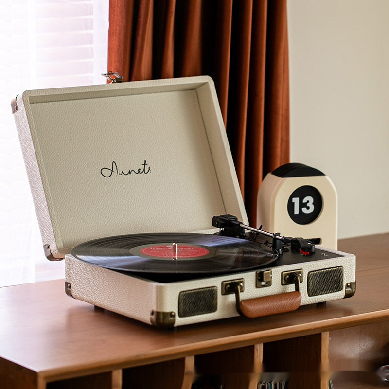 Vinyle platine Retro avec Valise portable en cuir